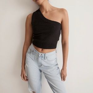 Madewell Textural-Knit One-Shoulder Sweater Tank